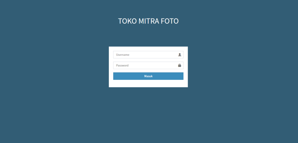 Tampilan Login Website